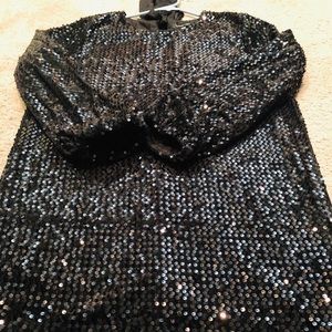 Black Sequin Holiday Dress